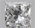 Natural Diamond 0.70 Carats, Princess with  Cut, F Color, VS2 Clarity and Certified by GIA