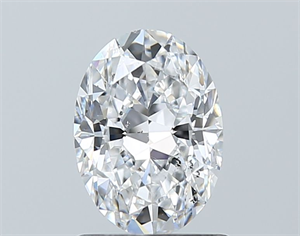 Picture of Natural Diamond 1.01 Carats, Oval with  Cut, D Color, SI2 Clarity and Certified by GIA