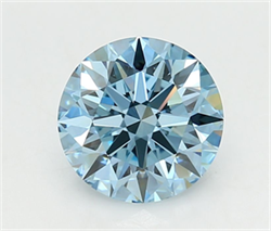 Picture of Lab Grown Diamond 2.07 Carats, Round with Ideal Cut, Fancy Vivid Blue Color, VVS1 Clarity and Certified by IGI