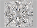 Natural Diamond 0.53 Carats, Princess with  Cut, D Color, VVS2 Clarity and Certified by GIA