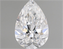 Diamante Natural 0.33 quilates, De pera , Color D, claridad SI1 y certificado GIA