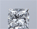 Diamante Natural 0.53 quilates, Princesa , Color E, claridad VS2 y certificado GIA