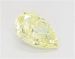 Picture of Lab Grown Diamond 1.83 Carats, Pear with  Cut, Fancy Light Yellow Color, VVS2 Clarity and Certified by IGI