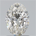 Natural Diamond 0.90 Carats, Oval with  Cut, H Color, VVS1 Clarity and Certified by GIA