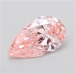 Picture of Lab Grown Diamond 2.54 Carats, Pear with  Cut, Fancy Intense Pink Color, VVS2 Clarity and Certified by IGI