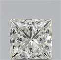 Natural Diamond 0.90 Carats, Princess with  Cut, I Color, VVS2 Clarity and Certified by IGI