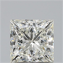 Natural Diamond 0.90 Carats, Princess with  Cut, I Color, VVS2 Clarity and Certified by IGI