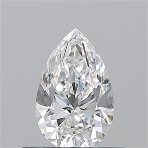 Picture of Natural Diamond 0.51 Carats, Pear with  Cut, F Color, VVS1 Clarity and Certified by GIA