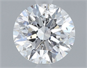 Natural Diamond 0.56 Carats, Round with Excellent Cut, D Color, SI2 Clarity and Certified by GIA