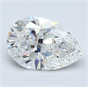 Diamante Natural 4.99 quilates, De pera , Color G, claridad VS1 y certificado GIA