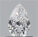 Natural Diamond 0.55 Carats, Pear with  Cut, D Color, VS1 Clarity and Certified by GIA
