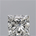 Natural Diamond 0.70 Carats, Princess with  Cut, G Color, VVS2 Clarity and Certified by IGI
