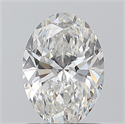 Natural Diamond 1.02 Carats, Oval with  Cut, F Color, SI1 Clarity and Certified by GIA
