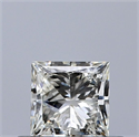 Natural Diamond 0.40 Carats, Princess with  Cut, J Color, VVS2 Clarity and Certified by GIA
