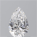 Natural Diamond 0.71 Carats, Pear with  Cut, D Color, VVS2 Clarity and Certified by GIA