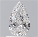 Natural Diamond 0.50 Carats, Pear with  Cut, E Color, VS1 Clarity and Certified by GIA