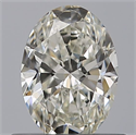 Natural Diamond 0.53 Carats, Oval with  Cut, I Color, VVS2 Clarity and Certified by GIA