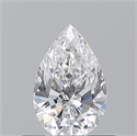 Natural Diamond 0.50 Carats, Pear with  Cut, D Color, VS1 Clarity and Certified by GIA