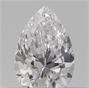 Natural Diamond 0.11 Carats, Pear with  Cut, D Color, VVS1 Clarity and Certified by IGI