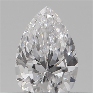 Picture of Natural Diamond 0.11 Carats, Pear with  Cut, D Color, VVS1 Clarity and Certified by IGI