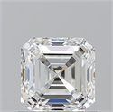 Natural Diamond 1.01 Carats, Asscher with  Cut, H Color, SI1 Clarity and Certified by GIA