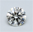 0.70 Carats, Round Diamond with Excellent Cut, J Color, SI1 Clarity and Certified by GIA