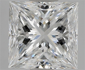Picture of Natural Diamond 2.41 Carats, Princess with  Cut, E Color, VVS2 Clarity and Certified by GIA