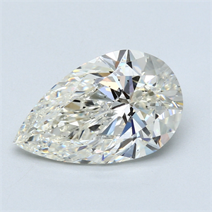 Picture of 4.05 Carats, Pear Diamond with  Cut, H Color, SI1 Clarity and Certified by GIA