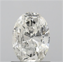 Natural Diamond 0.90 Carats, Oval with  Cut, H Color, I1 Clarity and Certified by IGI