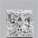 Natural Diamond 1.50 Carats, Princess with  Cut, I Color, SI1 Clarity and Certified by GIA