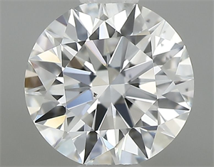 Picture of Natural Diamond 0.56 Carats, Round with Excellent Cut, F Color, VS2 Clarity and Certified by GIA