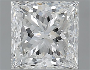 Picture of Natural Diamond 1.00 Carats, Princess with  Cut, F Color, SI1 Clarity and Certified by GIA