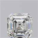 Natural Diamond 0.70 Carats, Asscher with  Cut, H Color, VVS2 Clarity and Certified by GIA