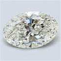 Natural Diamond 3.51 Carats, Oval with  Cut, K Color, SI1 Clarity and Certified by GIA