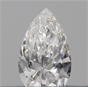 Natural Diamond 0.14 Carats, Pear with  Cut, E Color, VS2 Clarity and Certified by IGI