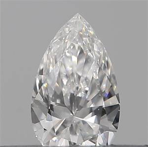 Picture of Natural Diamond 0.14 Carats, Pear with  Cut, E Color, VS2 Clarity and Certified by IGI