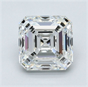 Natural Diamond 1.61 Carats, Asscher with  Cut, F Color, VS1 Clarity and Certified by GIA