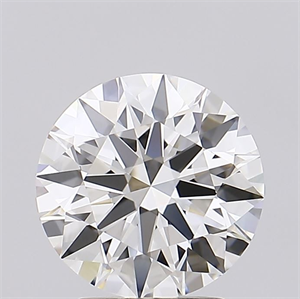 Picture of Lab Grown Diamond 2.51 Carats, Round with Ideal Cut, E Color, IF Clarity and Certified by IGI