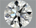 Natural Diamond 0.70 Carats, Round with Excellent Cut, J Color, VVS2 Clarity and Certified by GIA
