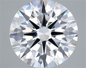 Picture of Lab Grown Diamond 4.01 Carats, Round with Ideal Cut, D Color, VVS2 Clarity and Certified by IGI