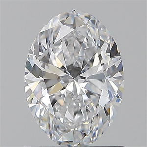 Picture of Natural Diamond 1.01 Carats, Oval with  Cut, D Color, SI1 Clarity and Certified by GIA