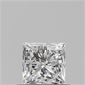 Diamante Natural 0.51 quilates, Princesa , Color E, claridad VVS1 y certificado GIA
