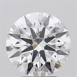 Picture of Lab Grown Diamond 3.23 Carats, Round with Excellent Cut, E Color, FL Clarity and Certified by GIA