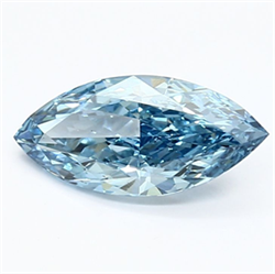 Picture of Lab Grown Diamond 1.45 Carats, Marquise with  Cut, Fancy Vivid Blue Color, VS1 Clarity and Certified by IGI