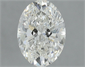 Natural Diamond 1.50 Carats, Oval with  Cut, H Color, SI2 Clarity and Certified by GIA