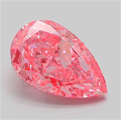 Picture of Lab Grown Diamond 2.09 Carats, Pear with  Cut, Fancy Vivid Pink Color, VVS2 Clarity and Certified by IGI