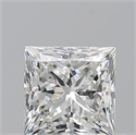 Natural Diamond 0.73 Carats, Princess with  Cut, H Color, VS1 Clarity and Certified by GIA