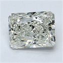 Natural Diamond 2.01 Carats, Radiant with  Cut, J Color, SI1 Clarity and Certified by GIA