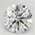Lab Grown Diamond 3.17 Carats, Round with Excellent Cut, D Color, VVS1 Clarity and Certified by GIA