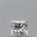 Natural Diamond 0.23 Carats, Princess with  Cut, F Color, VVS2 Clarity and Certified by GIA